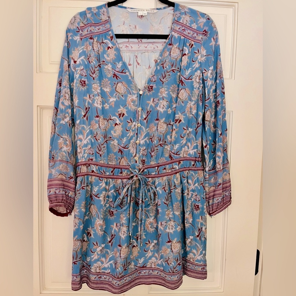 VERONICA BEARD Tiany Blue Floral floral mini dress woman’s size 4